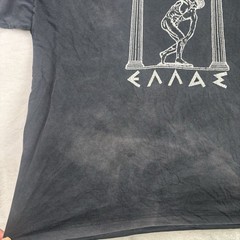 VTG Discobolus Statue Greece Black SS Graphic Shirt Men’s XXL Distressed