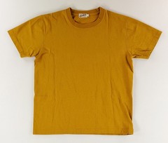 Non Stock Knitting Mills T Shirt Mustard Yellow Short Sleeve Mens L