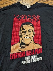 Mike Tyson Everyone Has a Plan SHIRT (XL) 8 bit Punch Out Parody