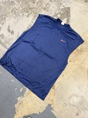 Vintage Nike navy blue sleeveless shirt with orange swoosh Size XL