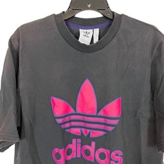 Adidas Mens Trefoil Spell Out Black Pink Purple Short Sleeve T Shirt Top Tee M