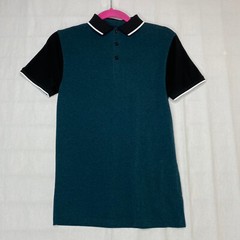 Primark Teal Blue Colorblock Polo Dress Sz XS Short Sleeve Preppy Casual EX14