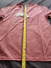 Jachs New York T-Shirt Stretch Poly Viscose Short Sleeve Henley Sz Small