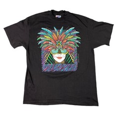 Vintage Mardi Gras New Orleans 1990 Single Stitch T-Shirt Unisex Size Large NEW