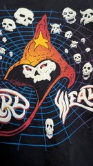 Vintage Wizard Wear Glow In The Dark Skulls Sz L 22×28 Rare Distressing