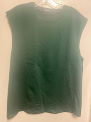 Mens Sleeveless Bodybuilding Fitness Muscle Sport Tank Size Medium Green NWOT
