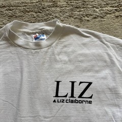 Vintage 90s Liz Claiborne Clothing Brand Promo Tee Hanes Beefy Mens XL USA Made