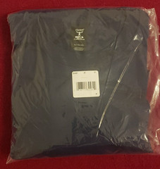 Hanes 2 Pack Solid Navy Beefy-T Heavy Cotton XLT Crew Neck Short Sleeve T-Shirts