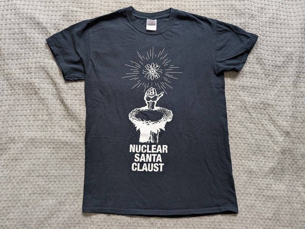 Nuclear Santa Claust Shirt Mens Small Black Don Giovanni Records Band Tee Punk