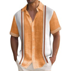 Men’s Casual Short Sleeve Guayabera Cuban Beach Wedding Button-up Dress Shirt*/-