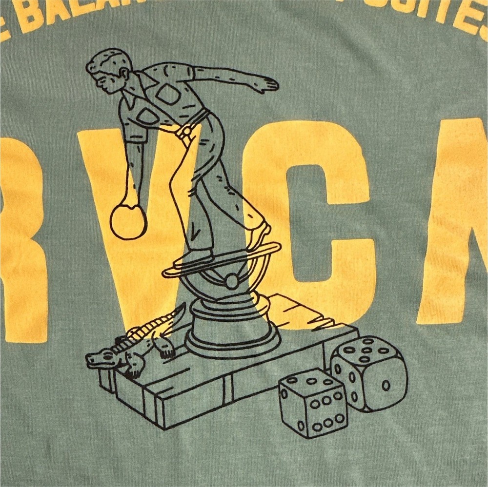RVCA Sport Tee Men’s Green Graphic Logo T-Shirt Crew Neck Short Sleeve S