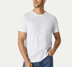 Bomba’s Men’s Pima Crew Tshirt 100% Peruvian Pima Cotton Large White