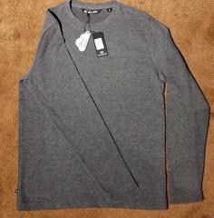TravisMathew Cloud Waffle Crew Sweater Men’s Size Small Gray OCHA NWT 1MW447