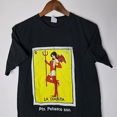 Yazbek T-Shirt Mens Medium Black Heavy Weight Short Sleeve “LA DIABLITA”