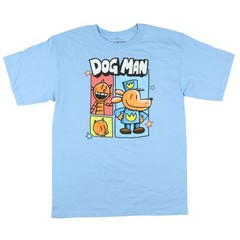 Dog Man T-Shirt Big Boys’ Petey and Dog Man Short Sleeve Graphic Top