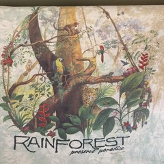 VTG 90s XL Rainforest Preserve Paradise Graphic Front/back Tye Dye