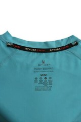 Spyder Men’s T-Shirt Aqua Blue UPF30+ Rash Guard L/S (S01A)
