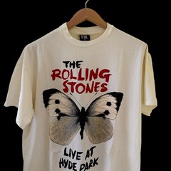The Rolling Stones Live At Hyde Park Butterfly T-shirt REPRINT Single Stitch XL