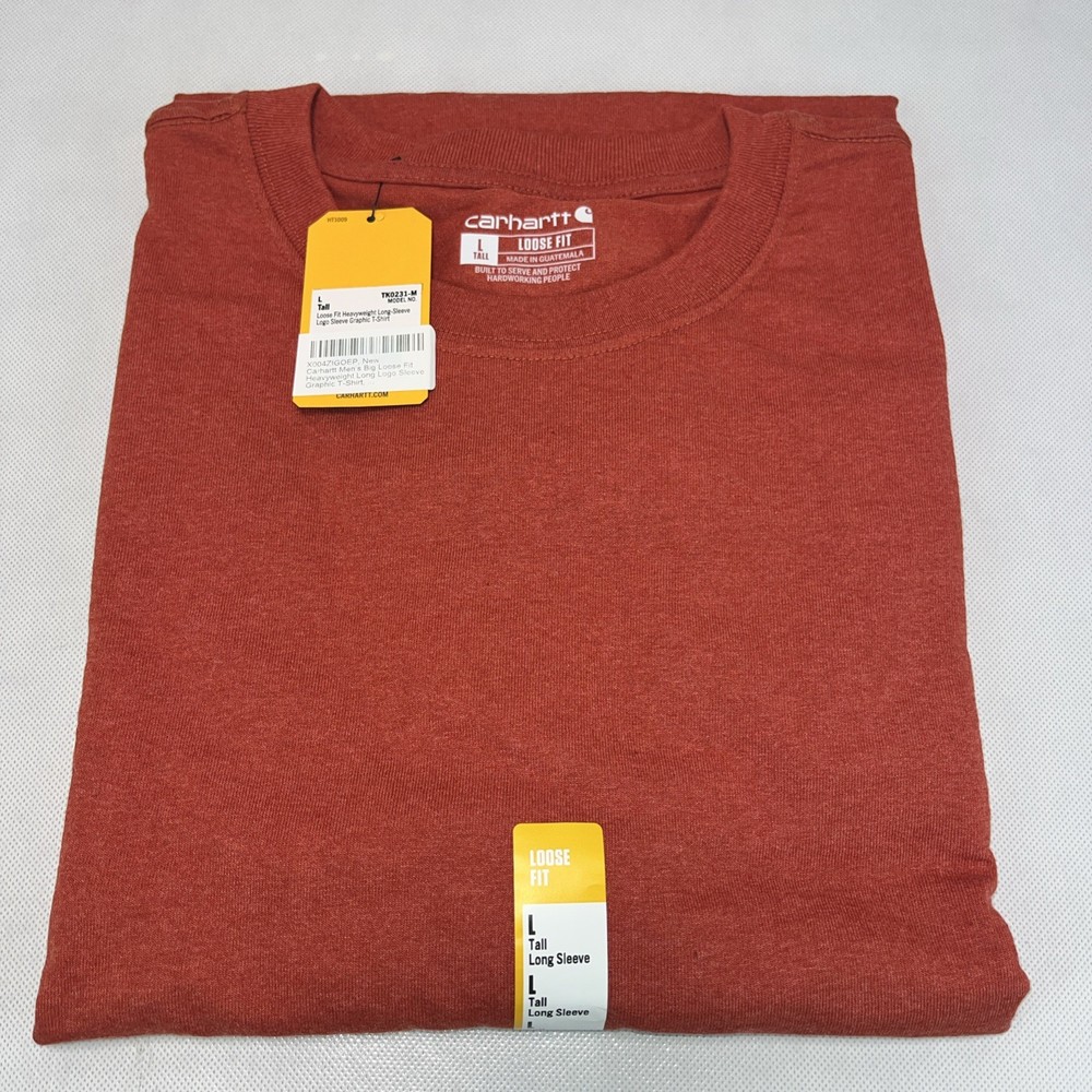 CARHARTT MEN’S K231 LONG SLEEVE GRAPHIC TEE LARGE TALL
