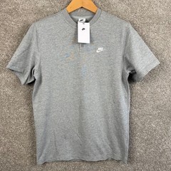 Nike Mens Small Henley Shirt Short Sleeve Grey Heather HQ5974-063 NEW