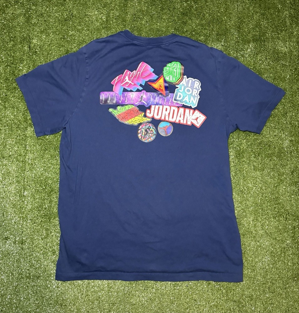 Nike Air Jordan Sticker Mash Shirt Size XL