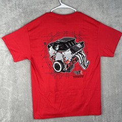 Brian Tooley Racing T shirt size large Graphic Engine Racing T Motor Gas Oil