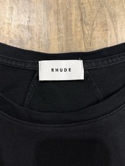 Rhude Moonlight Blue Logo Black Tee Size Large Men’s T-Shirt