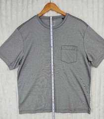 Cremieux Pima Cotton Polyester Blend Grey Short Sleeve Front Pocket T-Shirt M