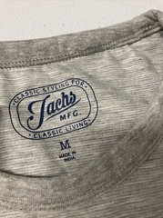 NEW Jachs New York Men’s Custom Linen Tri-Blend MEDIUM T-Shirt Tee GRAY Crewneck