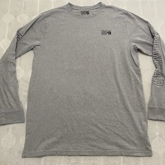 Mountain Hardwear Men’s Long Sleeve T Shirt XL Gray Base Layer Spellout Hiking