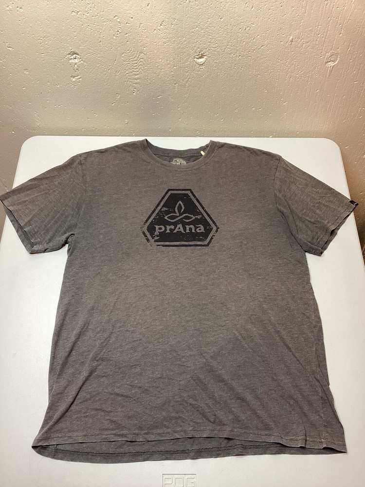 Prana T Shirt Mens 2XL XXL Brown Casual Outdoor Summer Hiking Camp Summer Beach