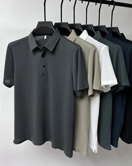 Premium Ice Silk Breathable Men’s Polo Shirt Summer Smart Casual Style Up to 6XL