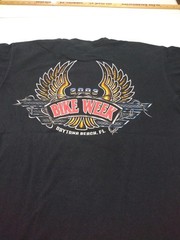 Lot Of 6 Men’s Size Large Black T-Shirts Biker Motorcycle With Damage