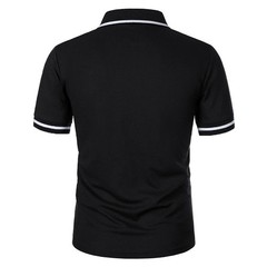 New Men’s Short Sleeve Polo Shirts Solid Color Casual T-shirt Summer Trendy