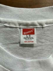 VTG Hanes USA White T-Shirt Large Single Stitch New York Knicks Knickerbockers