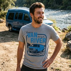 Mens Funny T Shirts Living In A Van Down By The River Sarcastic Chris Farley Tee