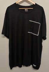DKNY ​Logo Zip Pocket Men’s 3XL T-Shirt Black Light Weight Reflective Pocket