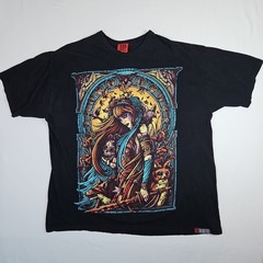 Mumford Clothing T-Shirt Psychedelic Women Warrior Black Size XL Graphic Fantasy