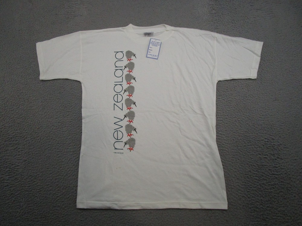 Vintage 1996 New Zealand Kiwi Bird Graphic Tourist Shirt Size M NEW Read