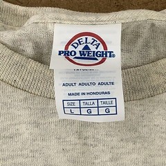 Delta Adult Size Large Oatmeal Heather Ben Drankin’ Graphic Short Sleeve T-Shirt