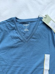 Goodfellow & Co Every Wear Tee Men’s Blue Cotton Blend Knit V-Neck Tee S