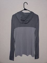 Free Fly Bamboo Hybrid Hoodie Mens Medium Slate Aspen Grey Sun UPF 50+ NWT
