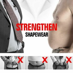 Men Compression Slim Body Shaper Gynecomastia T-shirt Posture Corrector Vests US