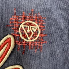 Vokal Shirt Mens 3XL Blue Cream Long Sleeve Embroidered Applique Streetwear