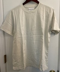 ODAAT 100% Organic Cotton Cream T-Shirt Short Sleeve Small NWT