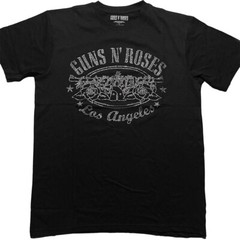 Guns N Roses -LA Logo With Diamante Crystal Highlights – Black t-shirt