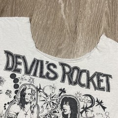 Devil’s Rocket Shirt M 90s 00s Y2k Wasted In Waikiki Chopped Cropped Tee