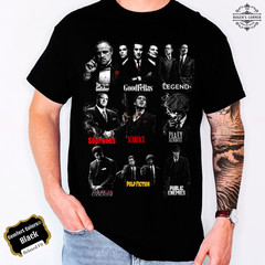 Gangster Legends mix Tee | Mafia characters inspired | Classic movie 80s 90s fan