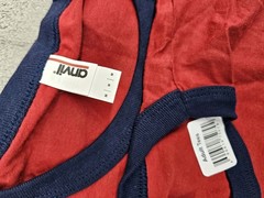 Anvil Adult Lightweight Ringer T-Shirt Red Blue Unisex Lot Of 10 S/M