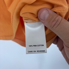 Billy Reid Pocket T Shirt Mens XL Orange Pima Cotton Garment Dyed Earth Tone